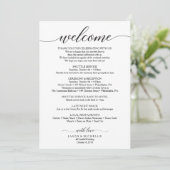 Invitation Itinéraire Mariage de script classique - Mariage d (Debout devant)