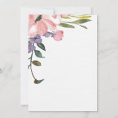 Invitation Itinéraire mariage - Lettre de bienvenue Rose de t (Dos)