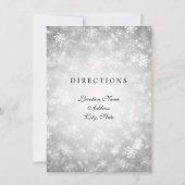 Invitation Itinéraire Silver Winter Wonderland (Dos)