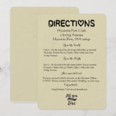 Invitation Itinéraires vintages Détails Tan Black Mariage Lov (Devant / Derrière)