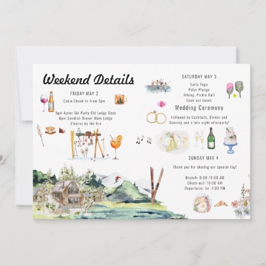 Invitation itinérante de la carte Mariage illustré (Devant)