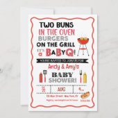 Invitation It's a Baby Q for Twins (Devant)