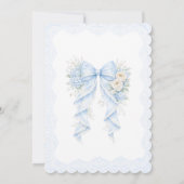 Invitation It's a Boy Blue Bow Floral Baby Shower (Dos)