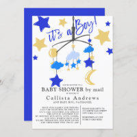 It's a Boy Moon Stars Mobile Baby Shower By Mail