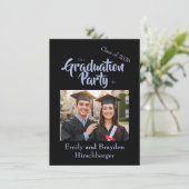 Invitation It's a Graduation Party - Black w/Photo (Debout devant)