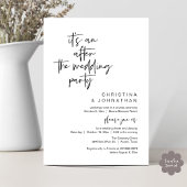 Invitation It's an after the wedding party, elopement dinner