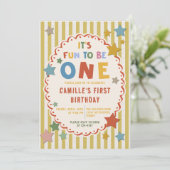 Invitation It's Fun to Be One Colorful 1st Birthday (Debout devant)