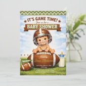 Invitation Its Game Time Baby Boy Shower (Debout devant)