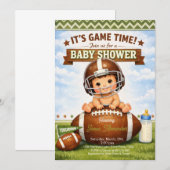 Invitation Its Game Time Baby Boy Shower (Devant / Derrière)
