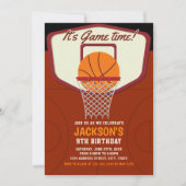 Invitation It's Game time! Basketball theme Birthday Kids (Devant)