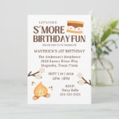 Invitation It's S'more Fun to Be One First Birthday  (Debout devant)