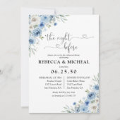 Invitation Ivoire Bleu Dusty La Nuit Avant L'Invitation (Devant)