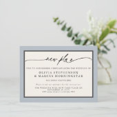 Invitation Ivoire Bleu Poussiéreux - Nouvel Événement Moderne (Debout devant)