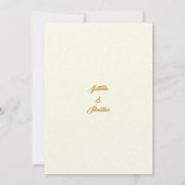 Invitation Ivoire & Cercle d'or foncé Enregistrer la date - M (Dos)