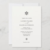 Invitation Ivoire | Chic 2 en 1 Mariage intégral minimum (Devant)