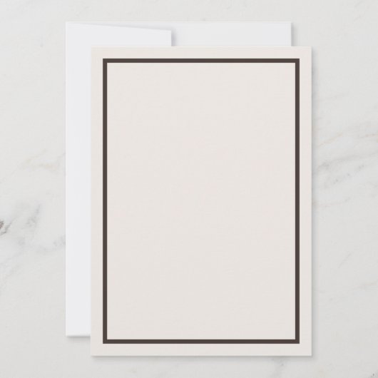 Invitation Ivoire crémeux et marron | Dîner de répétition neu (Dos)