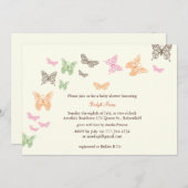 Invitation Ivoire d'invitation de douche de flottements de (Devant / Derrière)