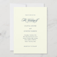 Ivoire et bleu foncé | Mariage italien minimaliste