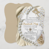 Invitation Ivoire, Vert, Bleu, Fête des mariées de soie et pe (Devant / Derrière)