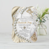 Invitation Ivoire, Vert, Bleu, Fête des mariées de soie et pe (Debout devant)