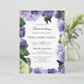Invitation Ivoiriens et hydrangeas pourpres | Quinceañera bla (Debout devant)