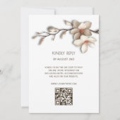 Invitation Ivory 3D Magnolia Flower Casual Wedding (Dos)