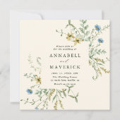 Invitation Ivory All In One Fleur sauvage  Boho Mariage (Devant)