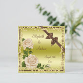 Invitation Ivory Blossom, mariages Bows & Diamonds (Debout devant)