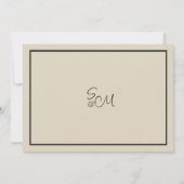 Invitation Ivory brown black wildflower winter Thank You (Dos)