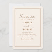 Invitation Ivory burgundy floral wedding save the date (Devant)