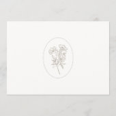 Invitation Ivory | Calendrier Botanique de Mariage de Weekend (Dos)