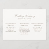 Invitation Ivory | Calendrier Botanique de Mariage de Weekend (Devant)