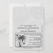 Invitation Ivory Cancun Mariage de passeport (Devant)