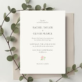 Invitation Ivory | Chic Watercolor Floral Wedding 