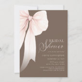 Invitation Ivory Coquette Bow Fête des mariées (Devant)