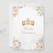 Invitation Ivory Creme Princess Robe or Couronne Quinceañera (Dos)