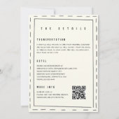 Invitation Ivory Drawn Illustration Minimalist QR Wedding (Dos)