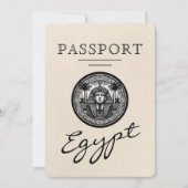 Invitation Ivory Egypt Passport Wedding (Devant)