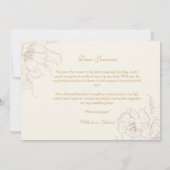Invitation Ivory Elegant Floral Serez-Vous Ma Femme D'Accueil (Dos)