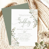 Invitation Ivory Et Sage Chic Élégant Mariage Floral