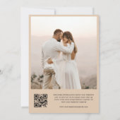 Invitation Ivory Fall Floral Elegant QR Code Mariage photo (Dos)