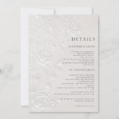 Invitation Ivory Faux Blind Embossed Arch Wedding Details (Devant)