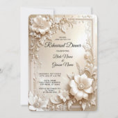 Invitation Ivory Flowers Rehearsal Dinner (Devant)