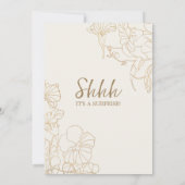 Invitation Ivory Gold Botanical Surprise 70e anniversaire (Dos)
