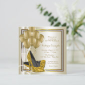 Invitation Ivory Gold Diamond Chaussure haute talon fête d'an (Debout devant)