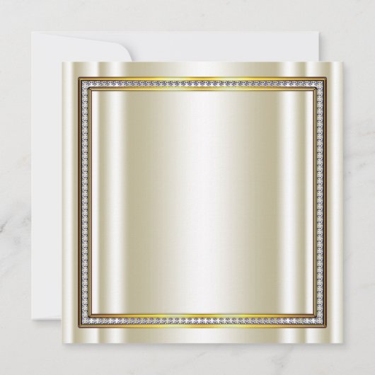 Invitation Ivory Gold Diamond Chaussure haute talon fête d'an (Dos)