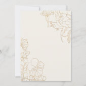 Invitation Ivory Gold Floral 25e Anniversaire (Dos)