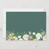 Invitation Ivory Greenery Gold Bloom Floral Fête de Mariage (Dos)