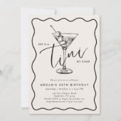 Invitation Ivory Hand Drawn A Tini Bit Older 30’s Birthday  (Devant)