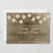 Invitation Ivory Lanterns Mariage virtuel (Devant)